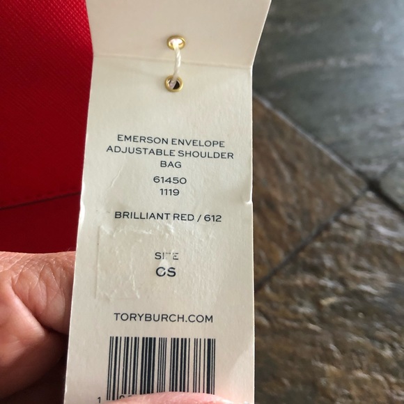 Tory Burch Womens Emerson Red Leather Magnetic Crossbody Handbag Purse NWT - Picture 7 of 7